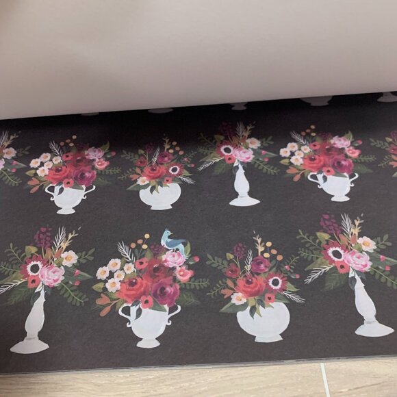 Craft Smith "Dark Floral" 12x12 Paperpad 48 Sheets Cardstock - Picture 6 of 14